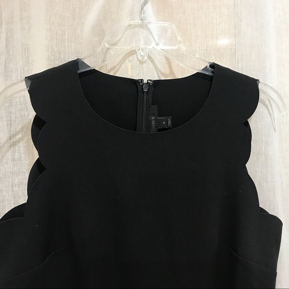 NWOT J Crew scalloped sleeveless dress LBD SZ 6 - Picture 2 of 5